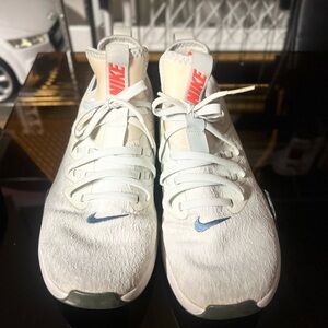 Nike White and Blue Sneakers